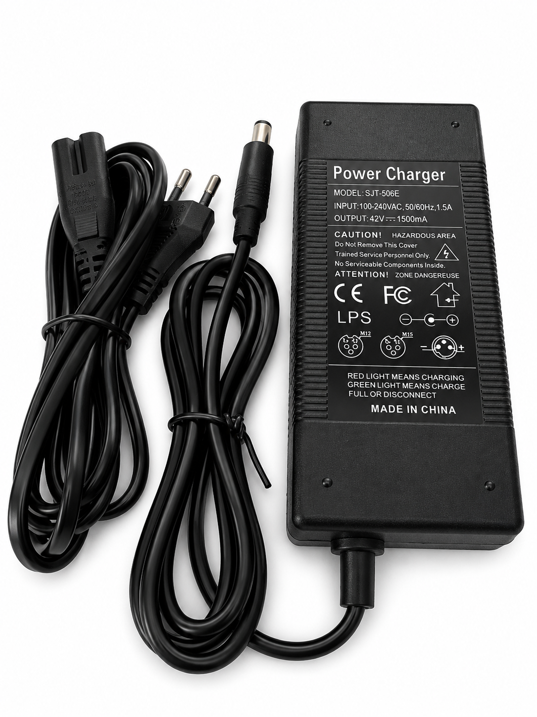 Cargador electico 42V/1.5A SJT-65ERF FIT013